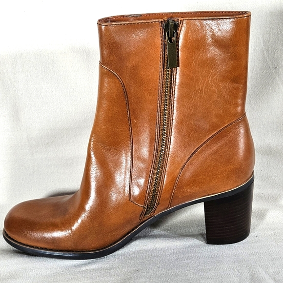 Liz Claiborne Vintage Brown Leather Flex Boots 8.5 - Picture 3 of 6